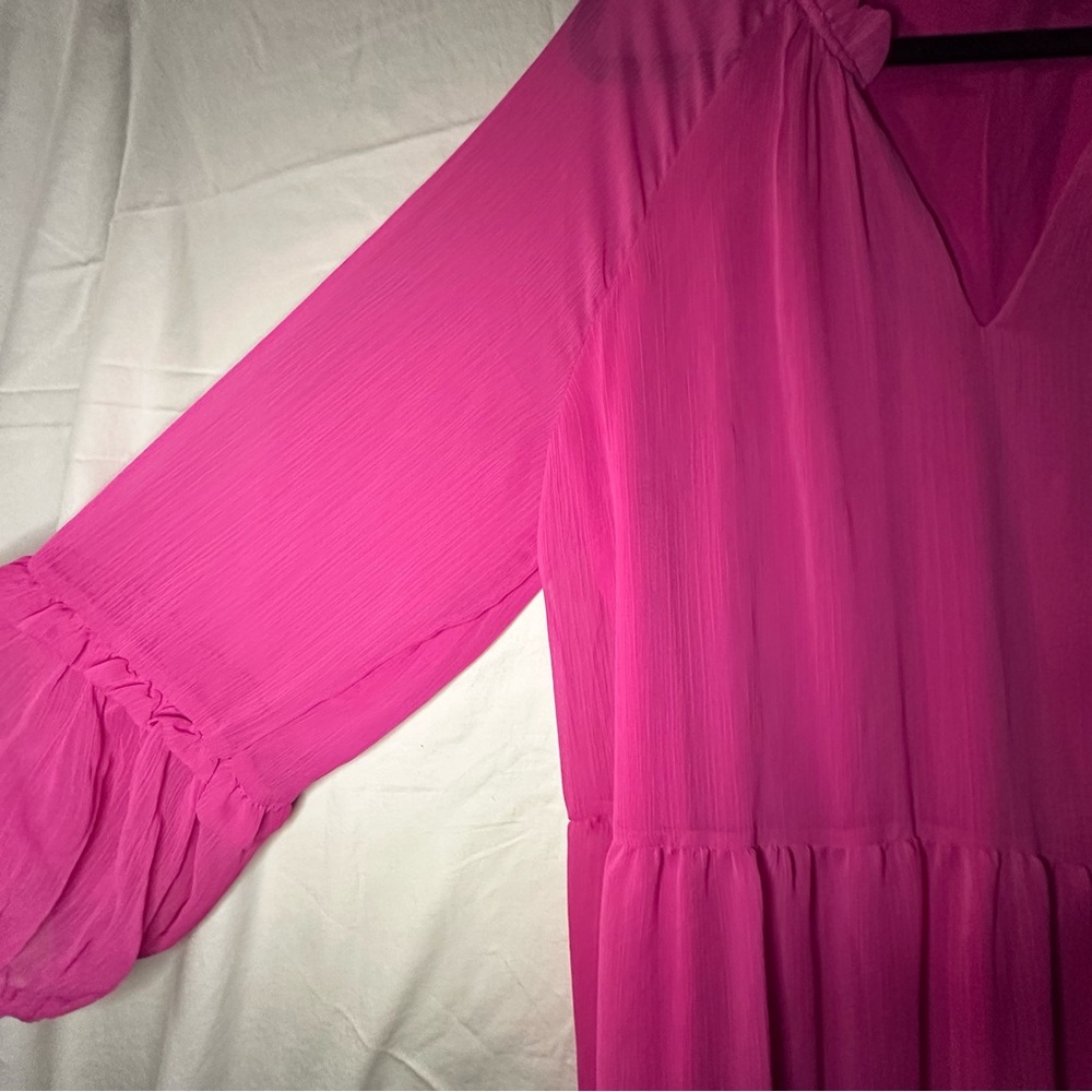 Vince Camuto Valentine’s long sleeve dress hot pink NWT. Feminine Barbie ballet - Picture 7 of 13